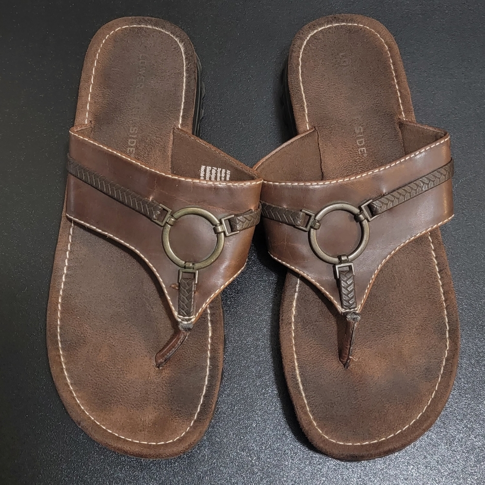 Vintage‎ Lower East Side Brown Chunky Platform Sandals Women's Sz 9